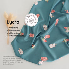 UV-Lycra-Erdbeere-Eis (Türkisblau)