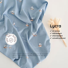 UV-Lycra-Segelboote blau